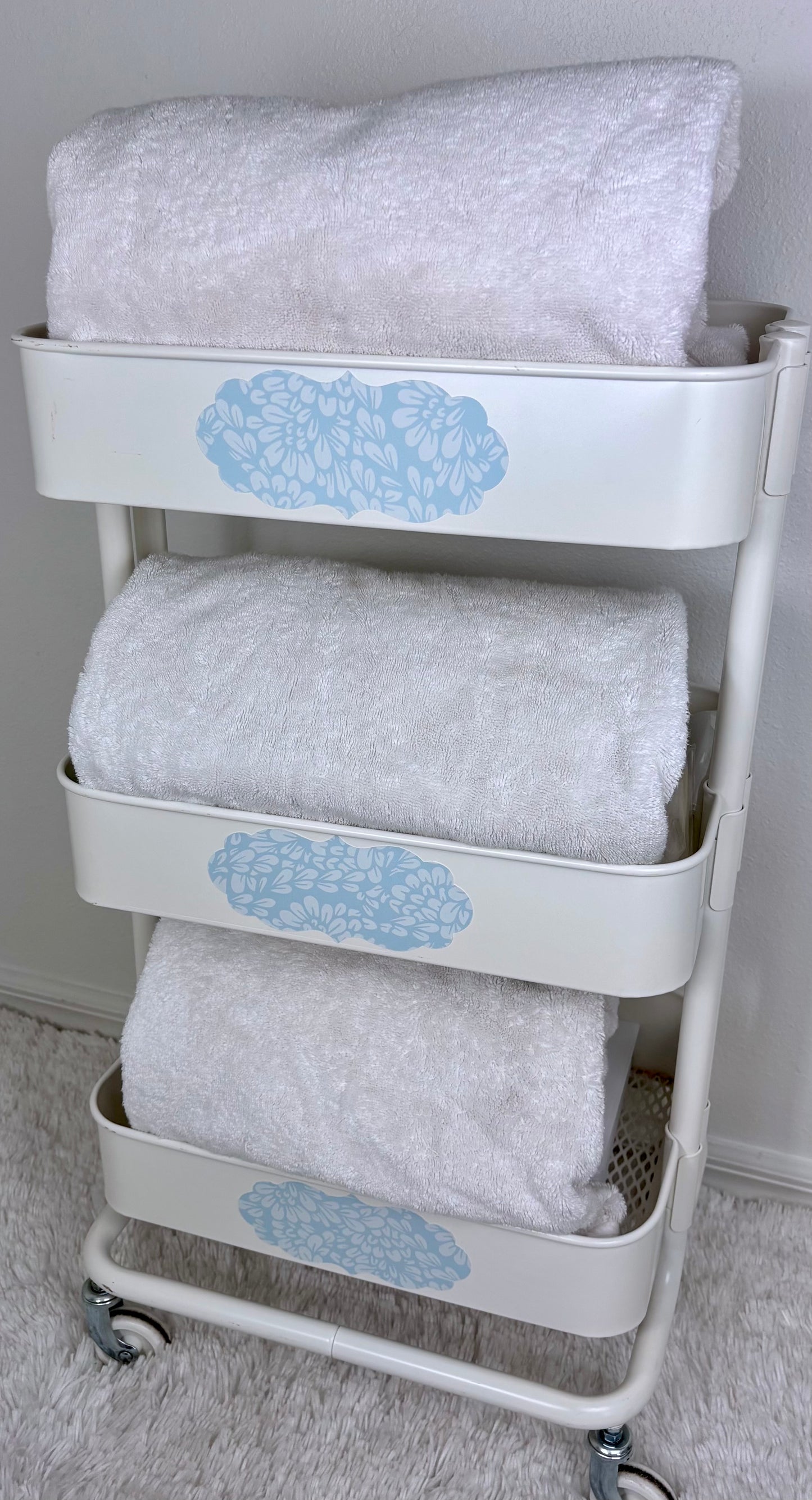 mary primrose collection: set of 18 textured, peel & stick decals
