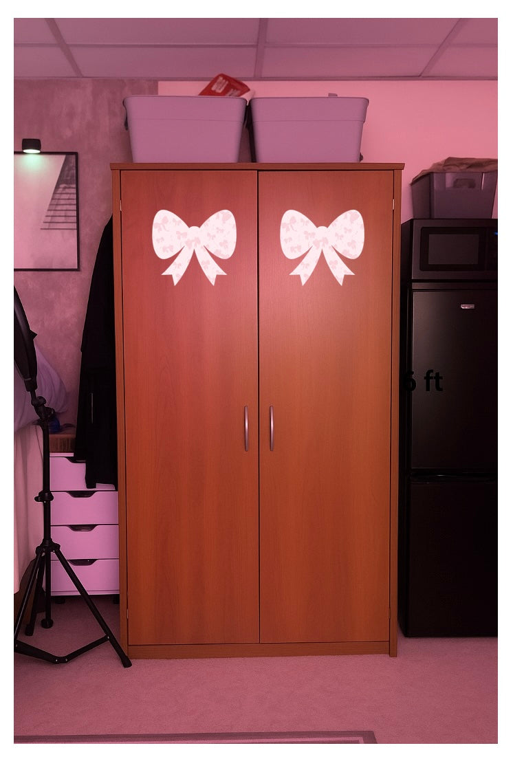 limited edition statement bows - set of 2 textured, peel & stick extra-large decals