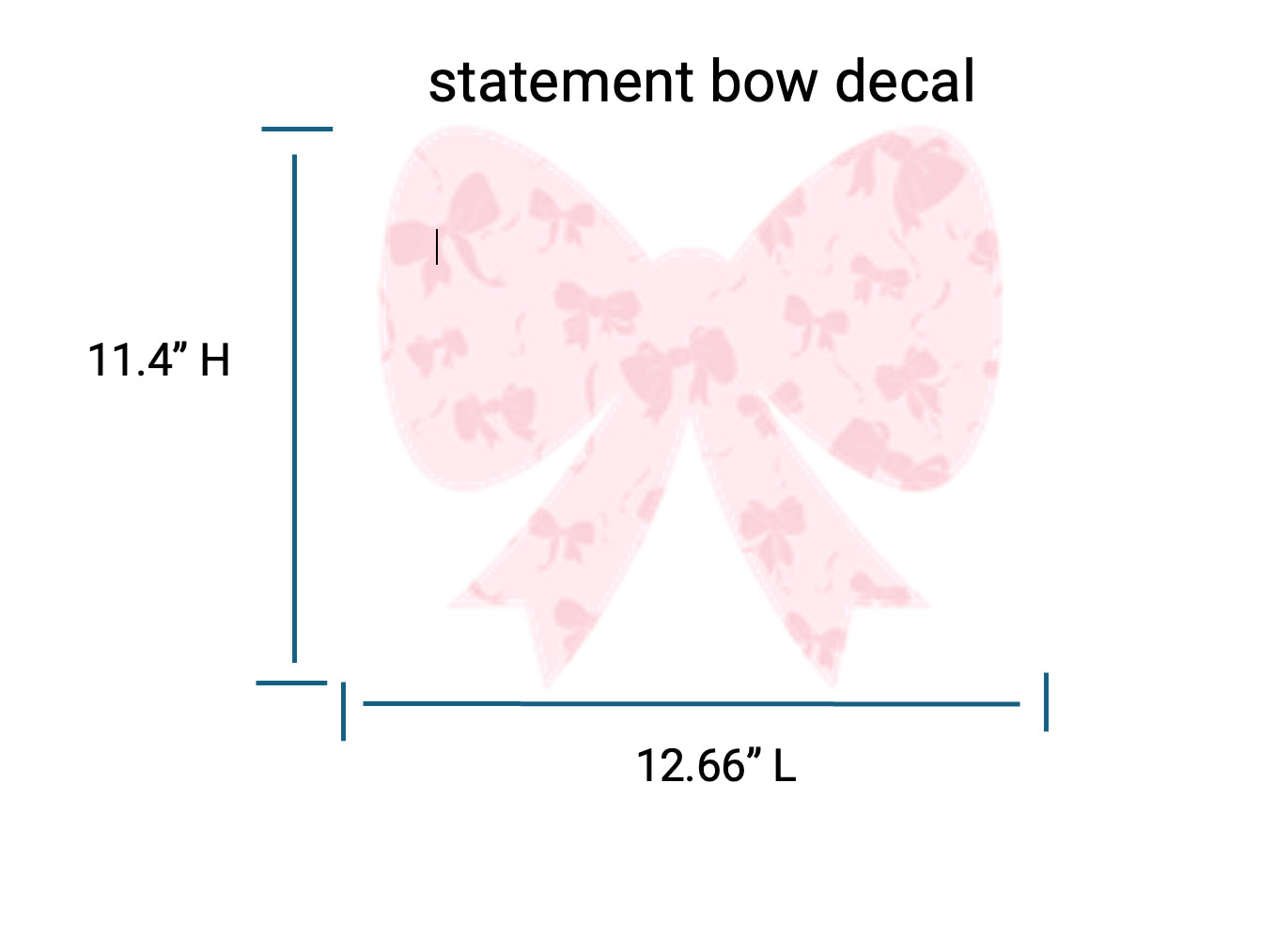 limited edition statement bows - set of 2 textured, peel & stick extra-large decals