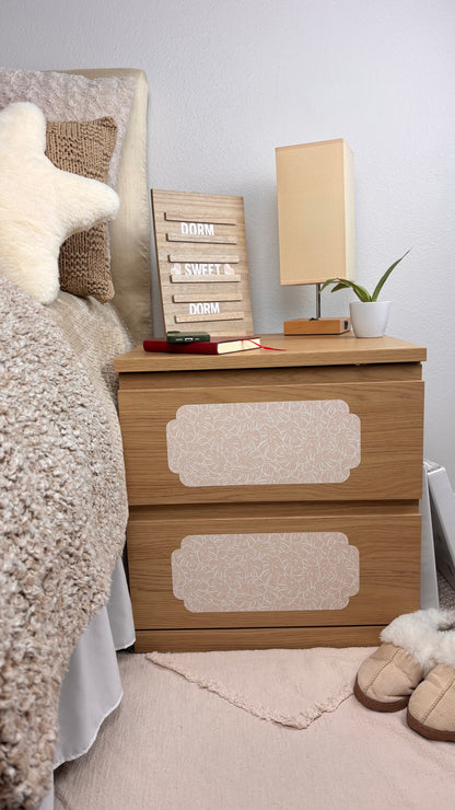 sienna grace collection: set of 18 textured, peel & stick decals
