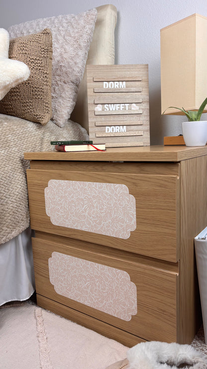 sienna grace collection: set of 18 textured, peel & stick decals