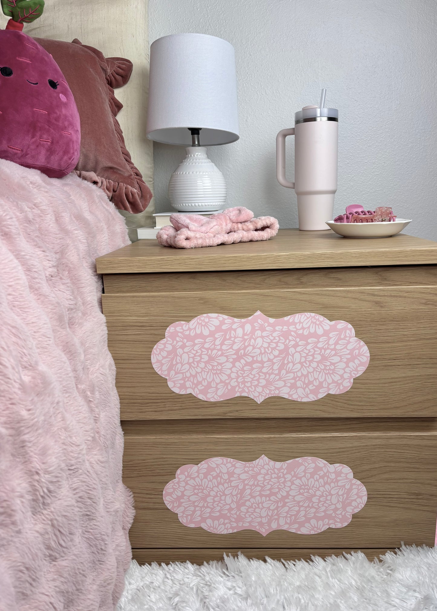 mary primrose collection: set of 18 textured, peel & stick decals