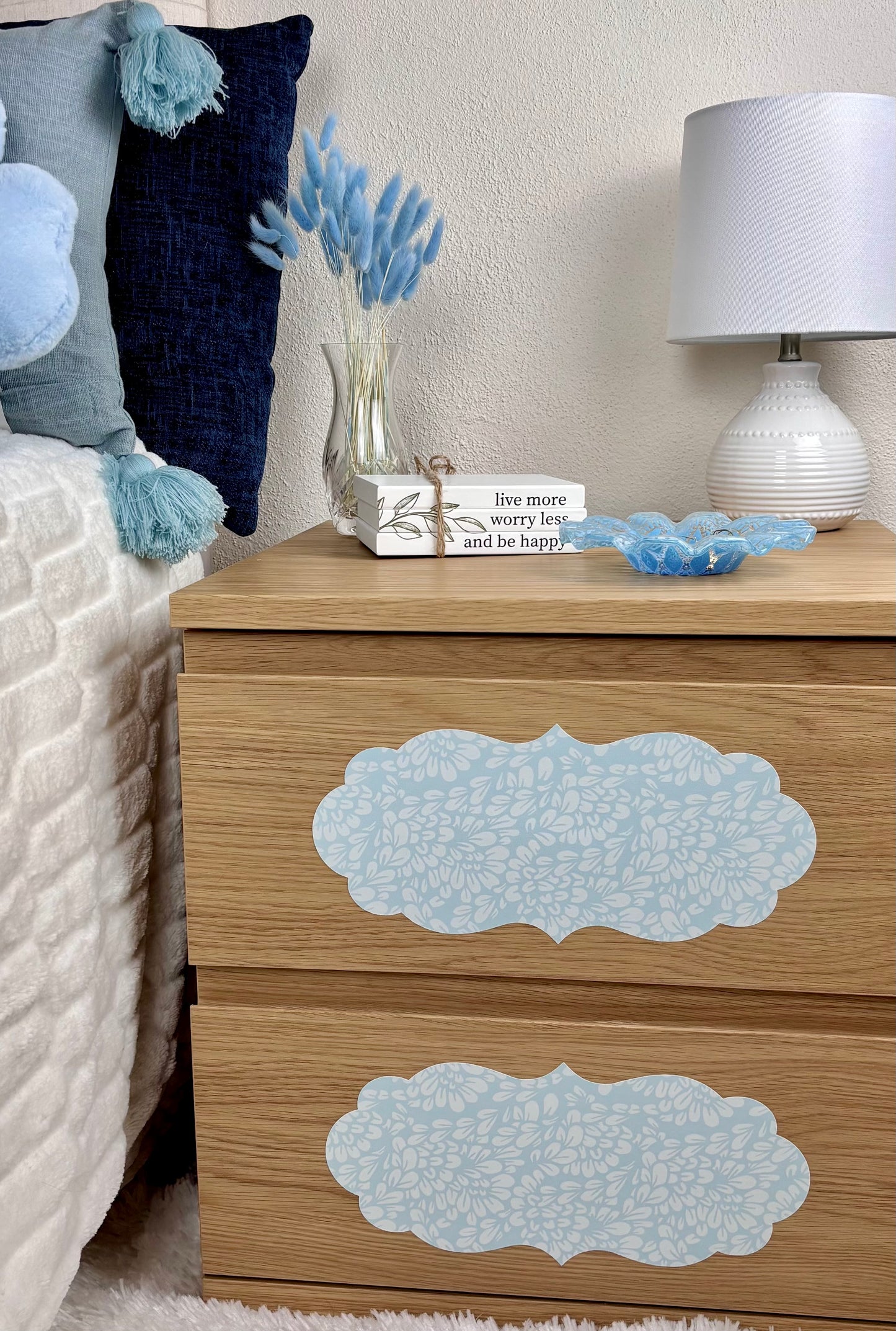 mary primrose collection: set of 18 textured, peel & stick decals