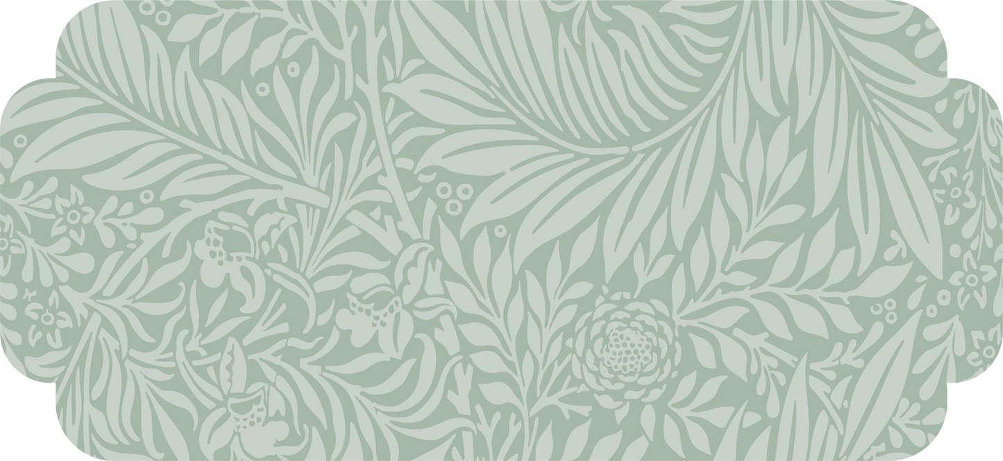 the judith anne collection set of 6 peel & stick decals sage green / set of 6 art deco plaque decals - 3 large (12.49’’