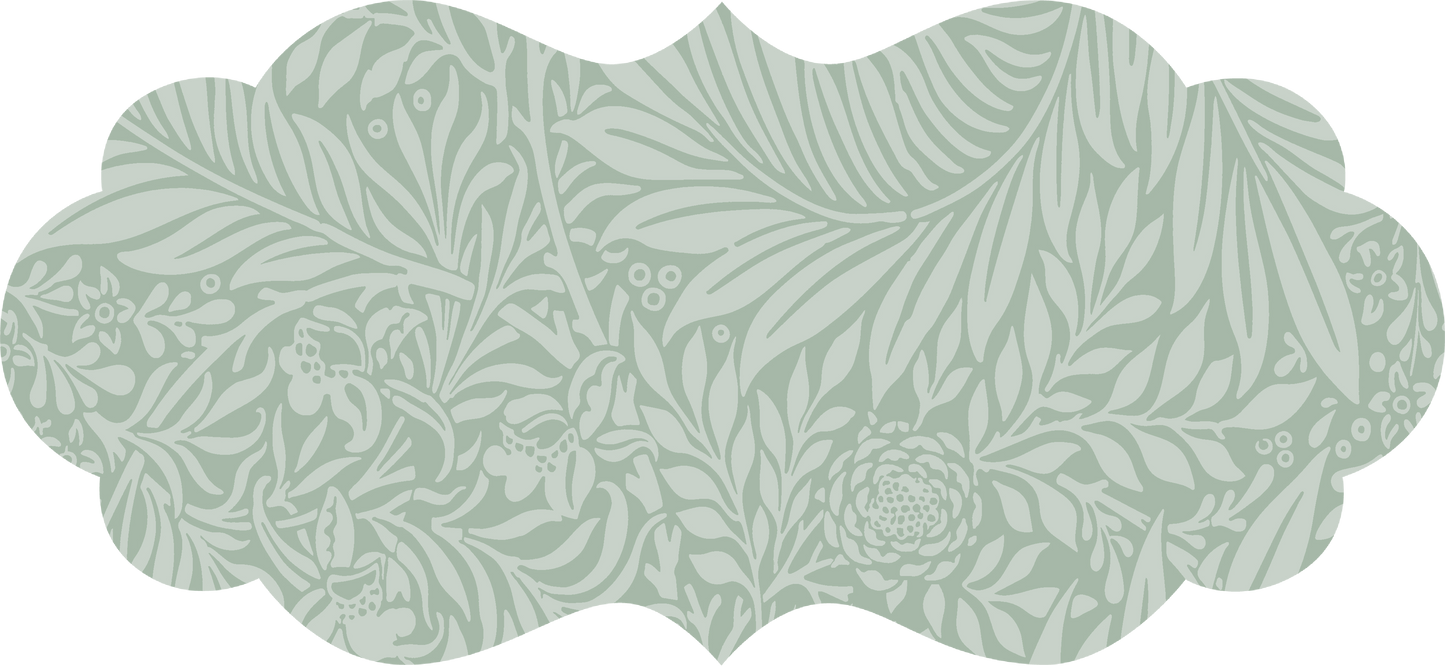 the judith anne collection set of 6 peel & stick decals sage green / set of 6 princess plaque decals - 3 large (12.5’’