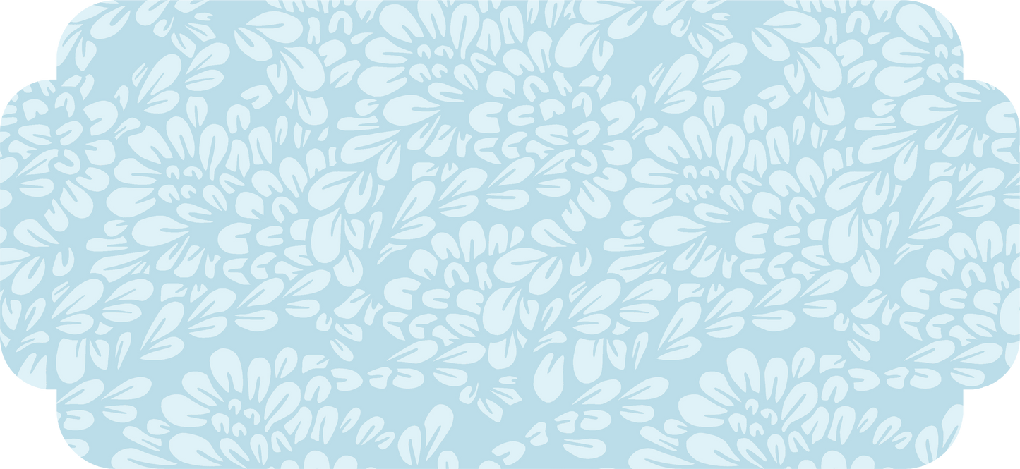 the mary primrose collection set of 6 peel & stick decals pastel blue / set of 6 art deco plaque decals - 3 large
