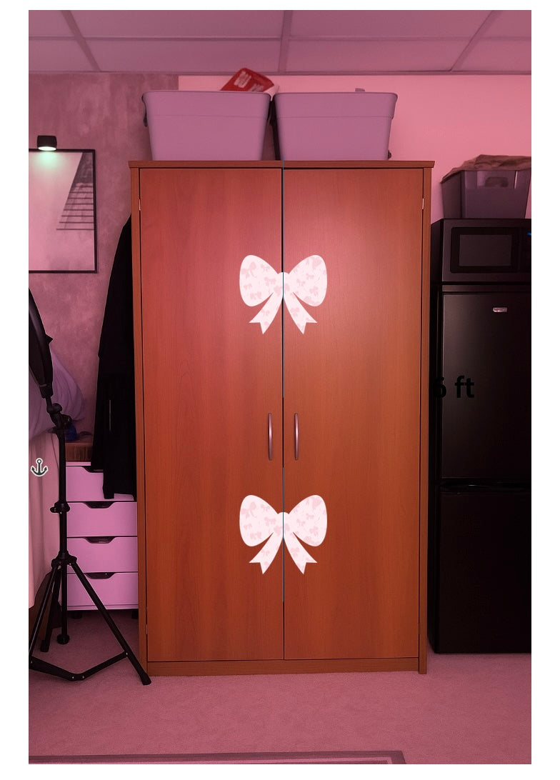 limited edition statement bows - set of 2 textured, peel & stick extra-large decals