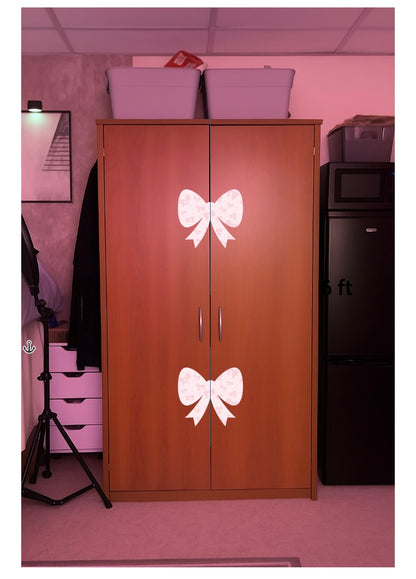 limited edition statement bows - set of 2 textured, peel & stick extra-large decals