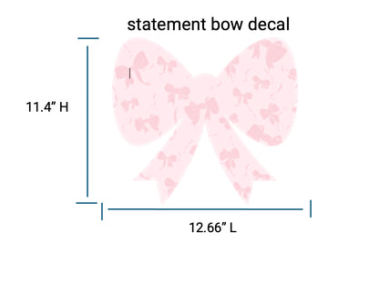 limited edition statement bows - set of 2 textured, peel & stick extra-large decals